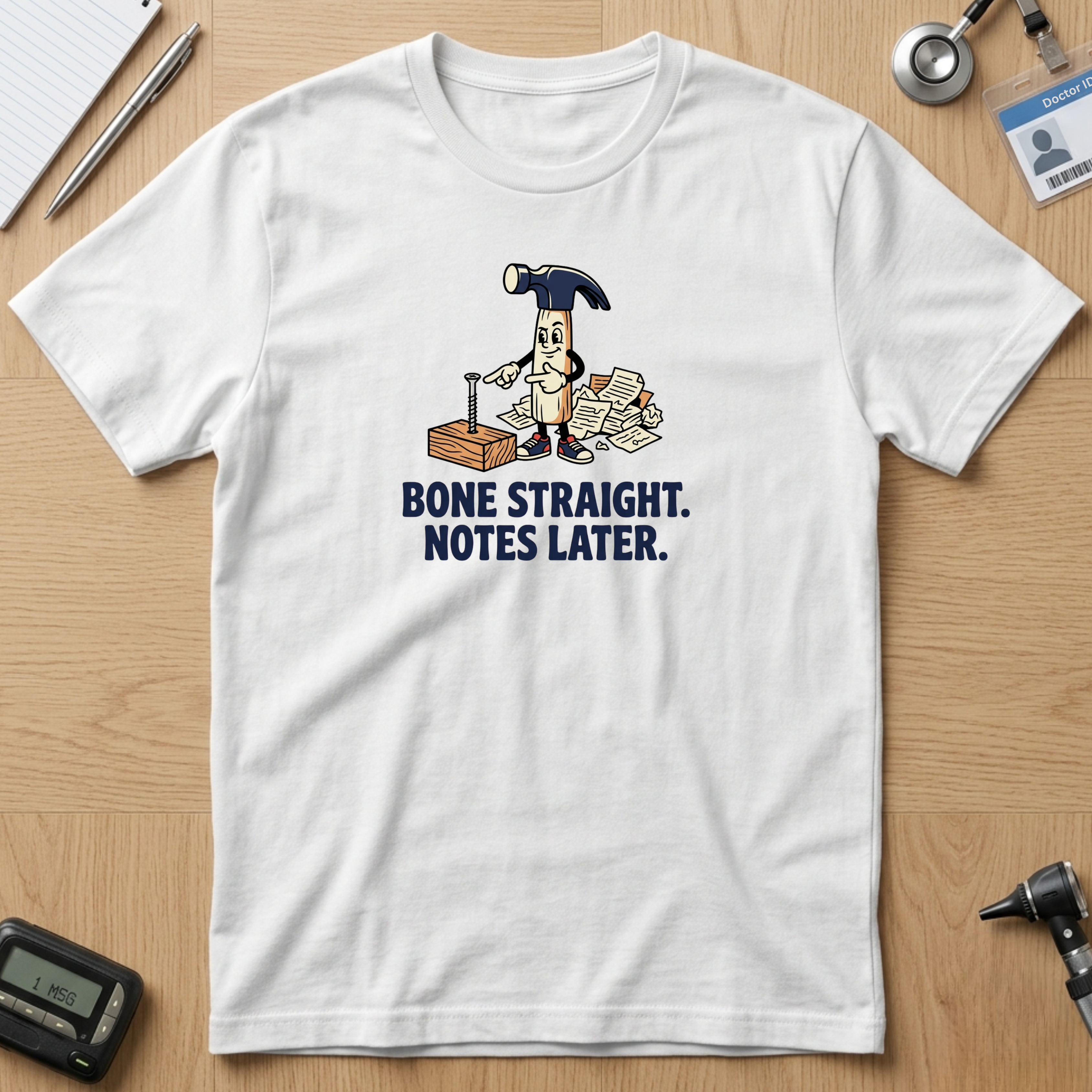 Bone Straight Notes Later T-Shirt
