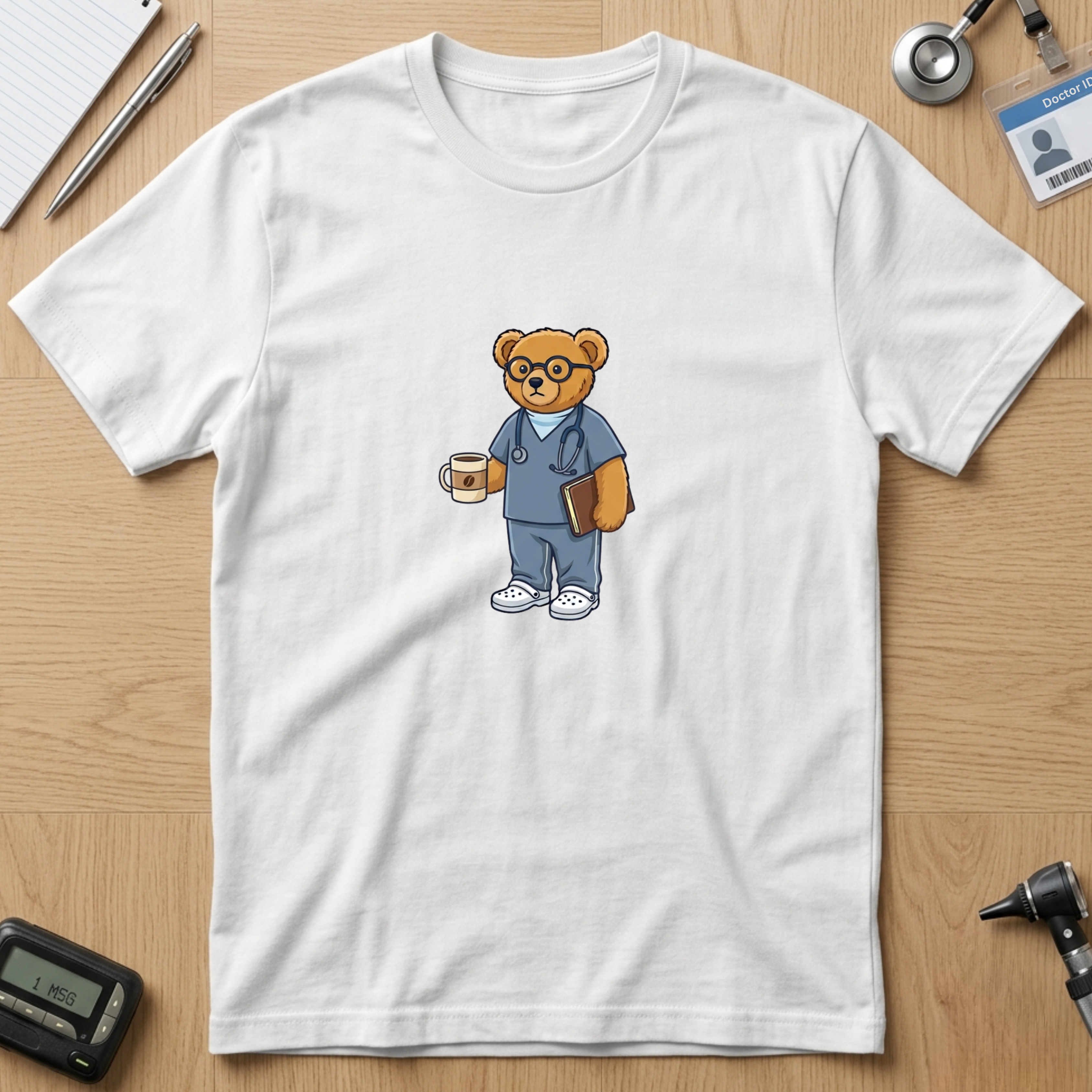 Grey Scrub Teddy T-Shirt